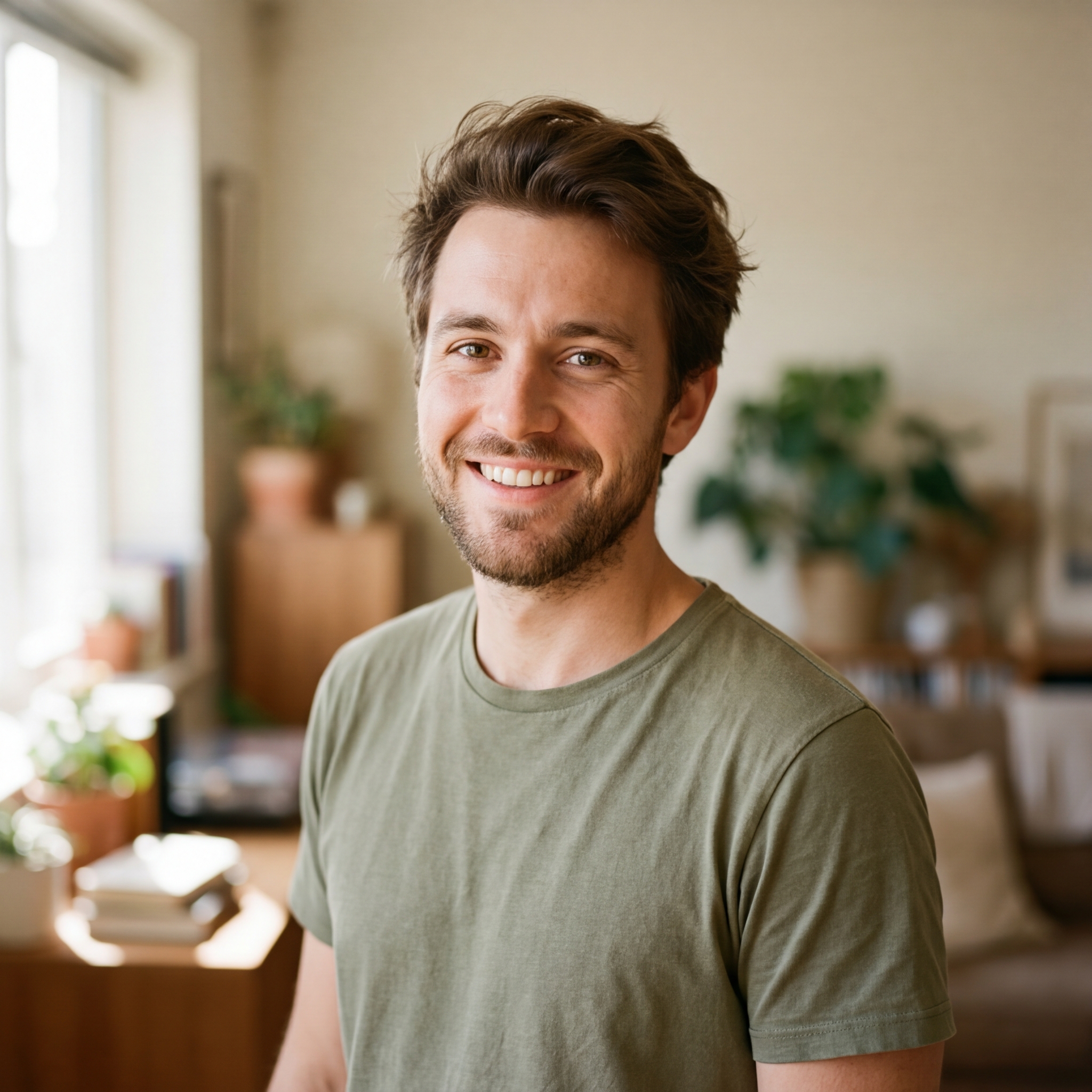 Portrait of a young man smiling