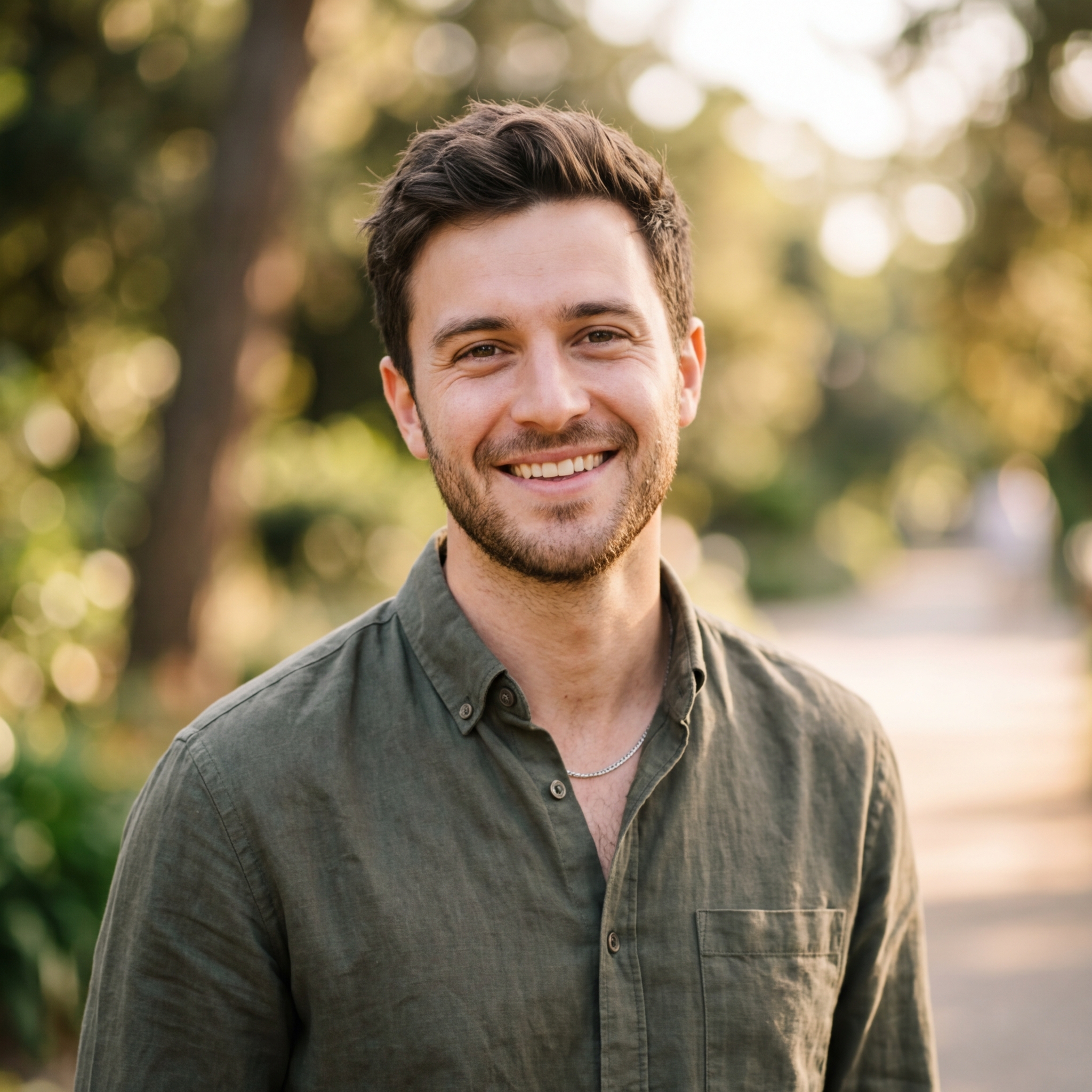 Portrait of a young man with a confident smile
